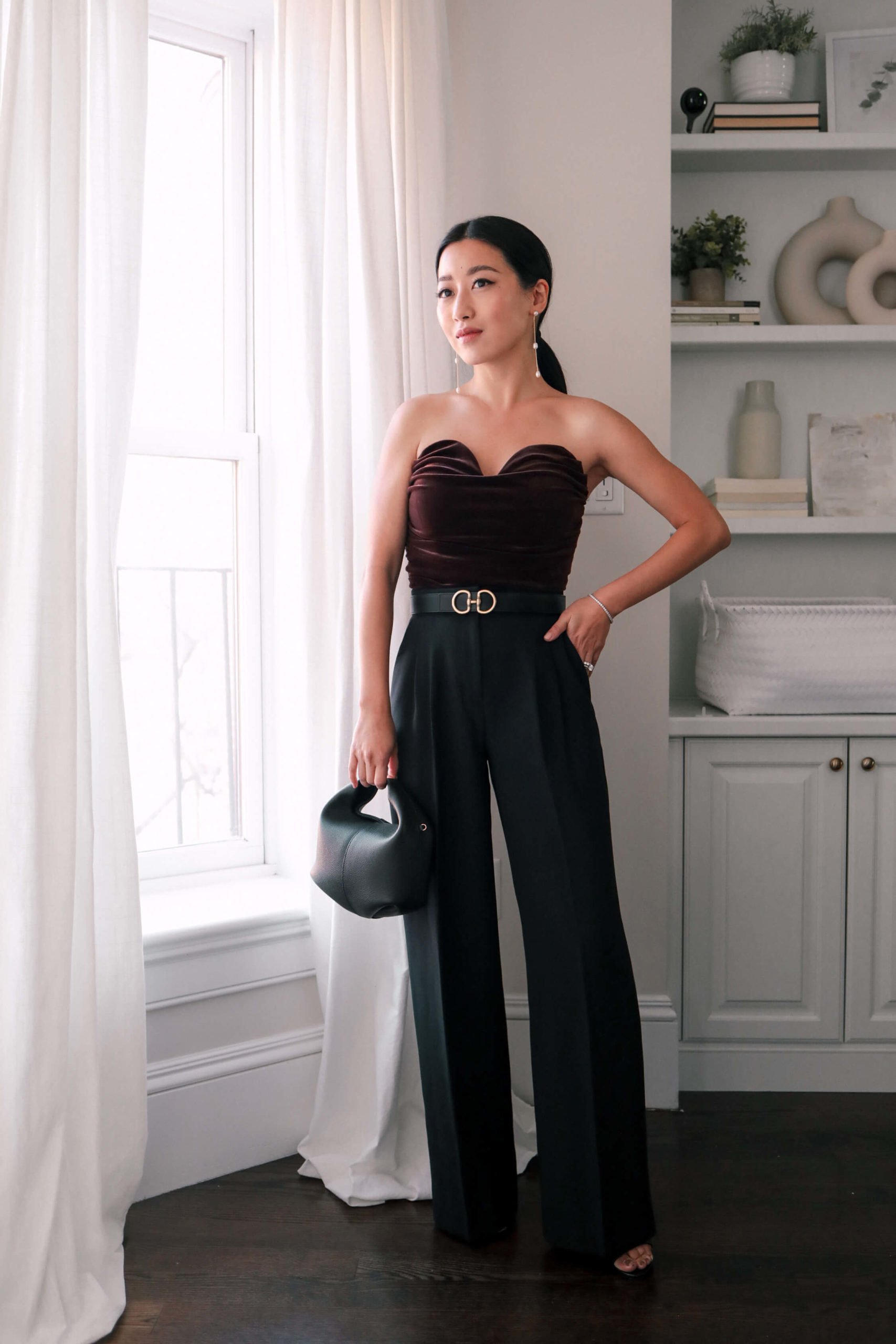 express velvet corset new years eve nye dressy pants outfit