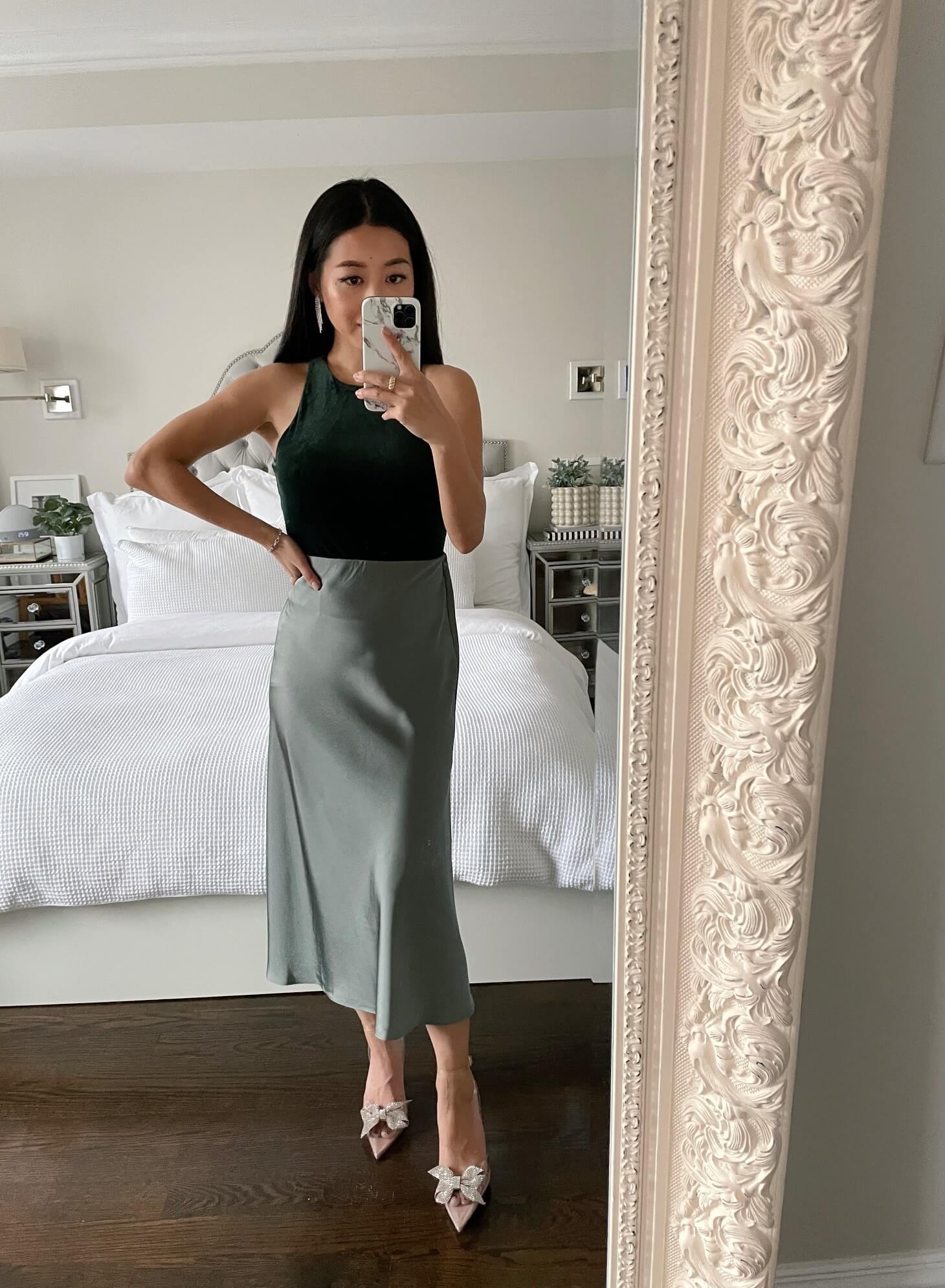 slip skirt christmas party NYE outfit