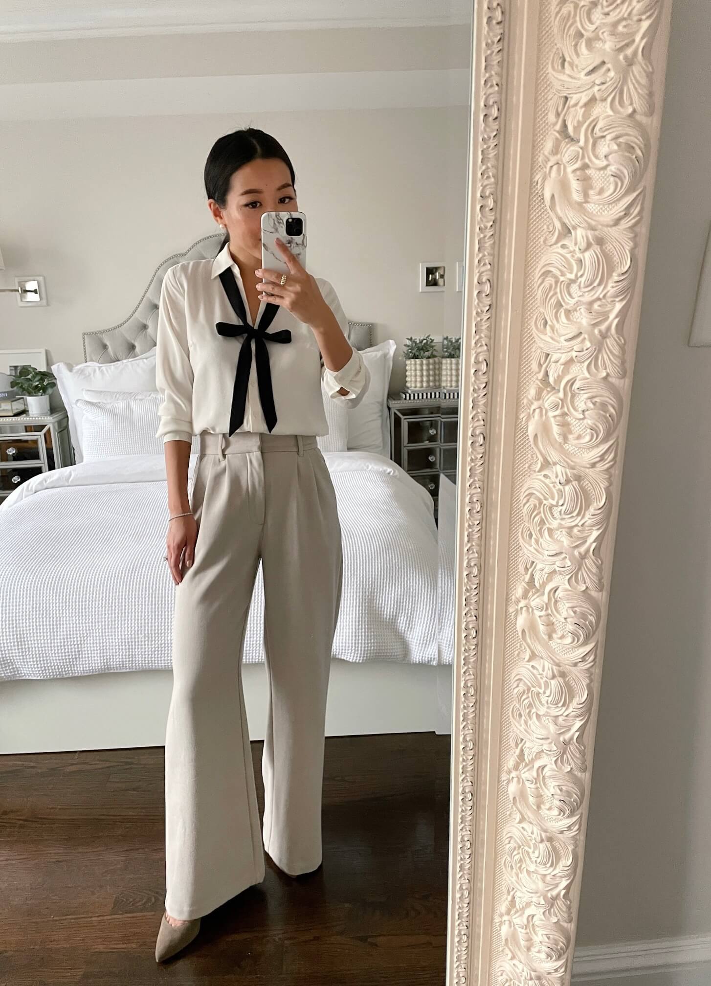 festive workwear office outfit