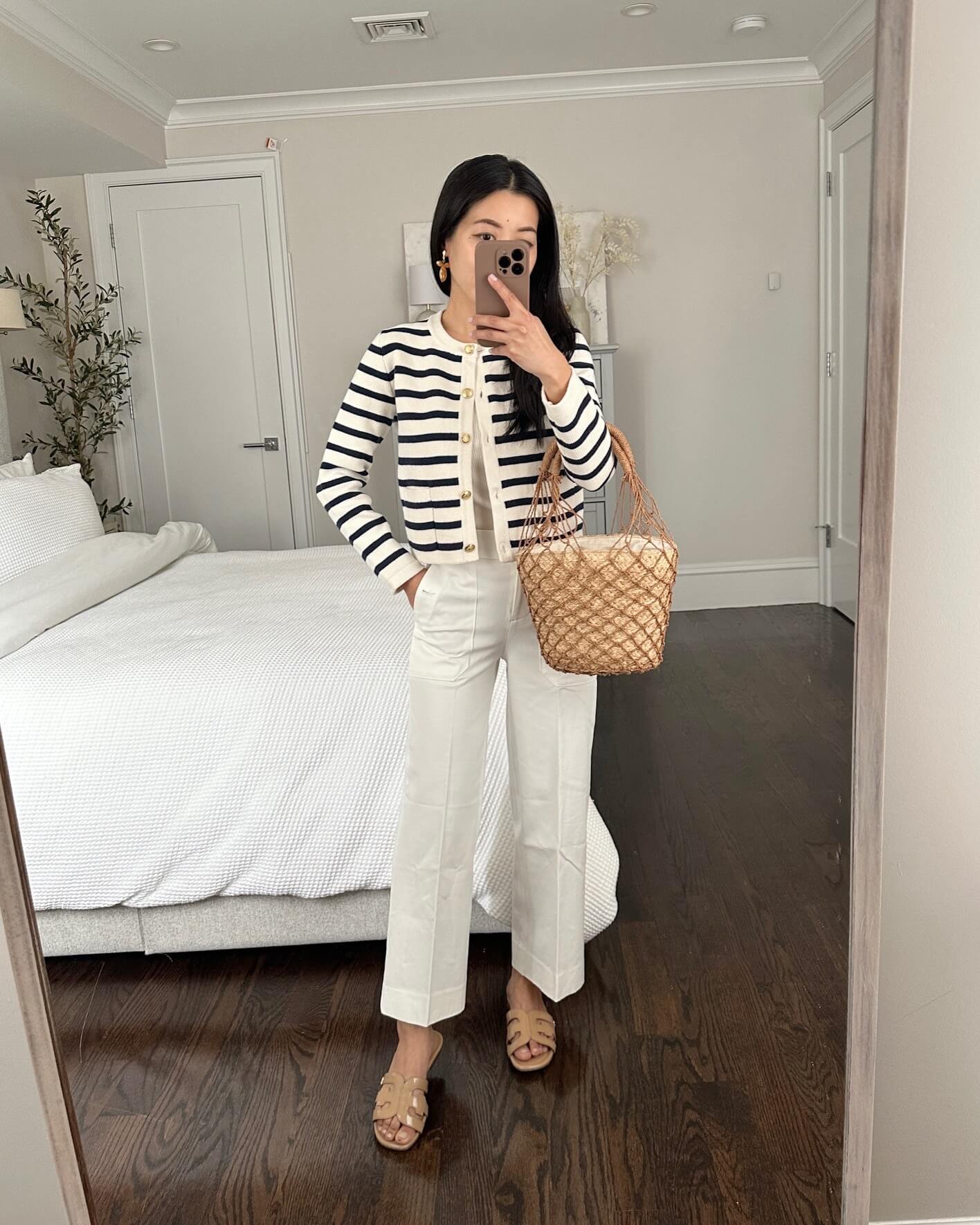 J.Crew Emilie cardigan lady jacket petite outfit review