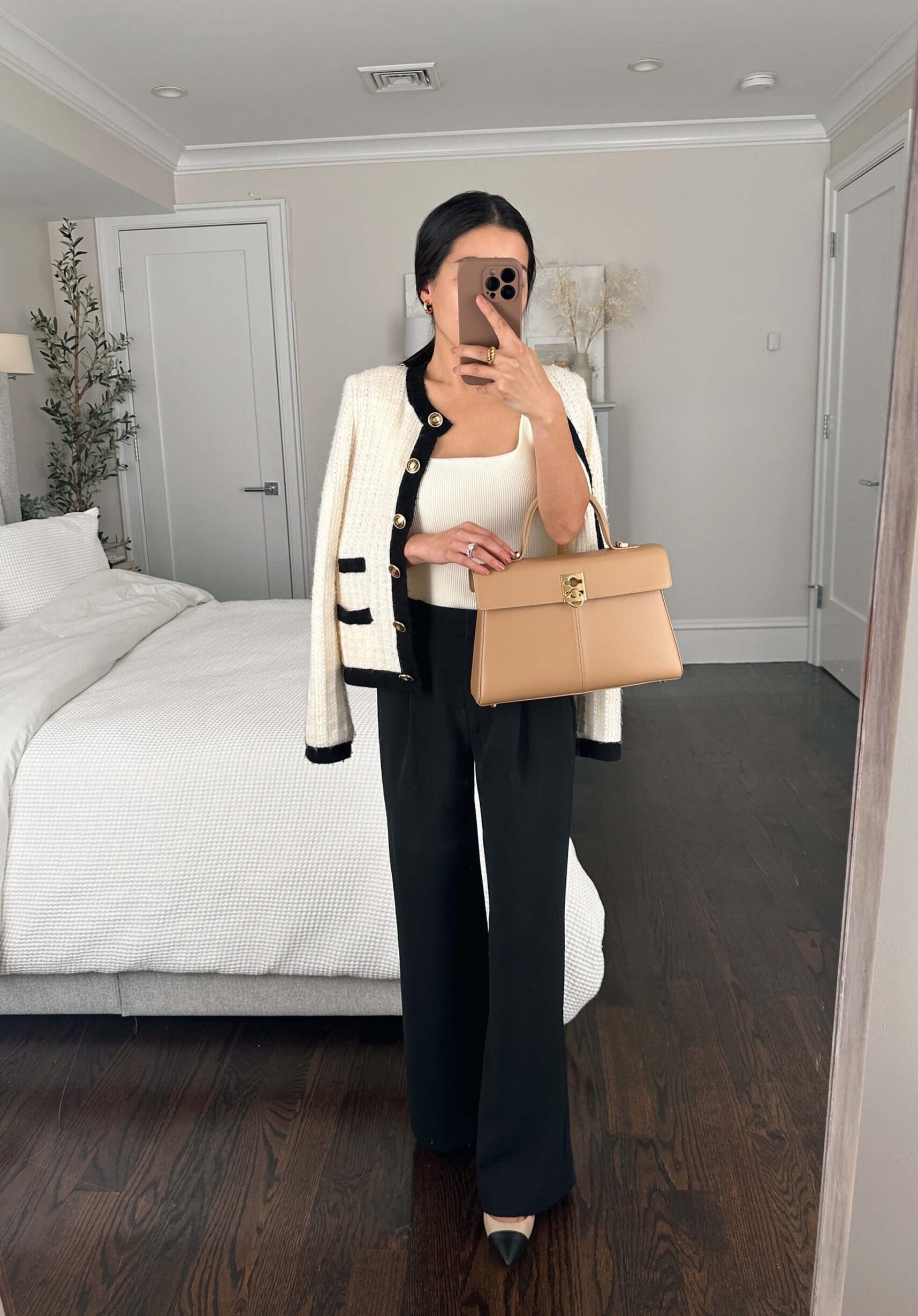 express chanel style tweed sweater jacket petite