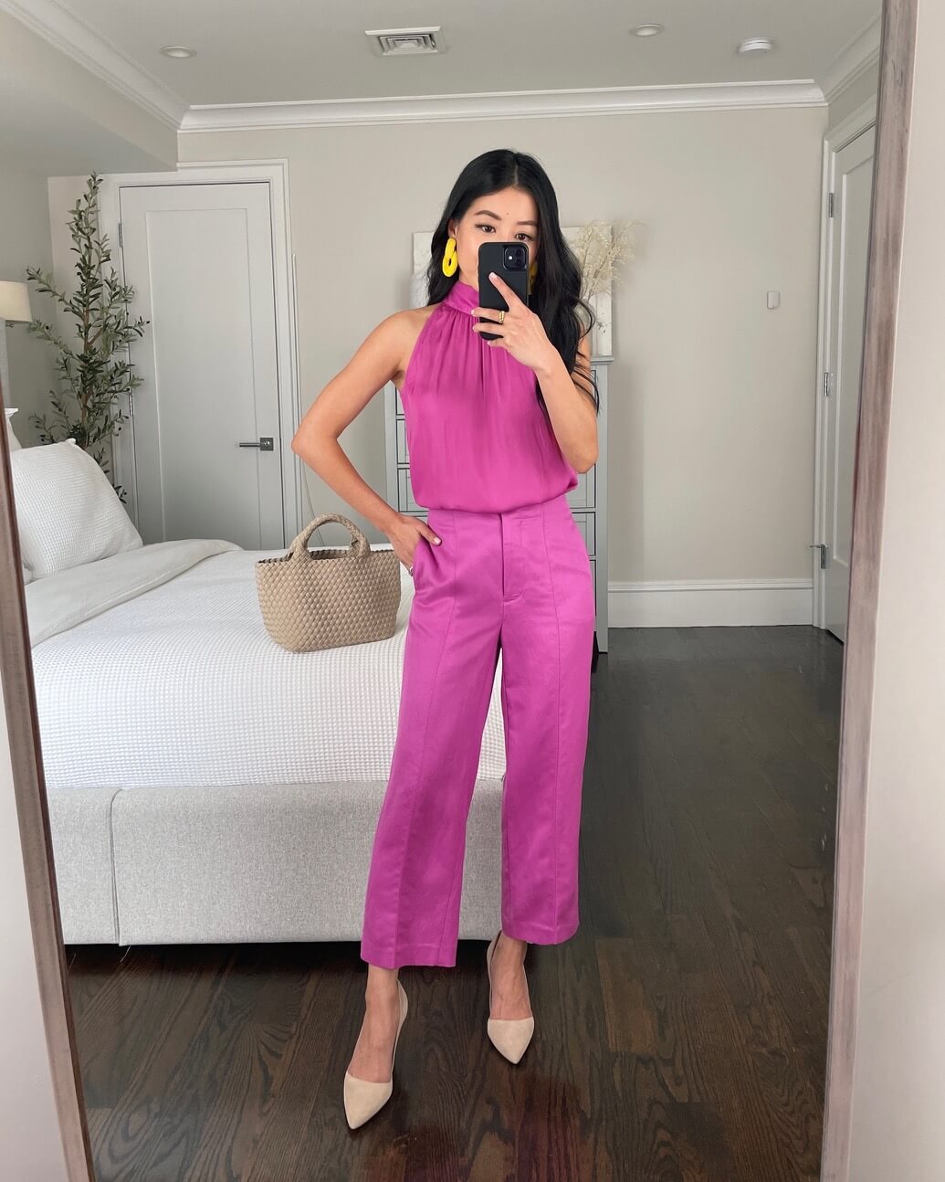 ann taylor petite fuschia pink pants