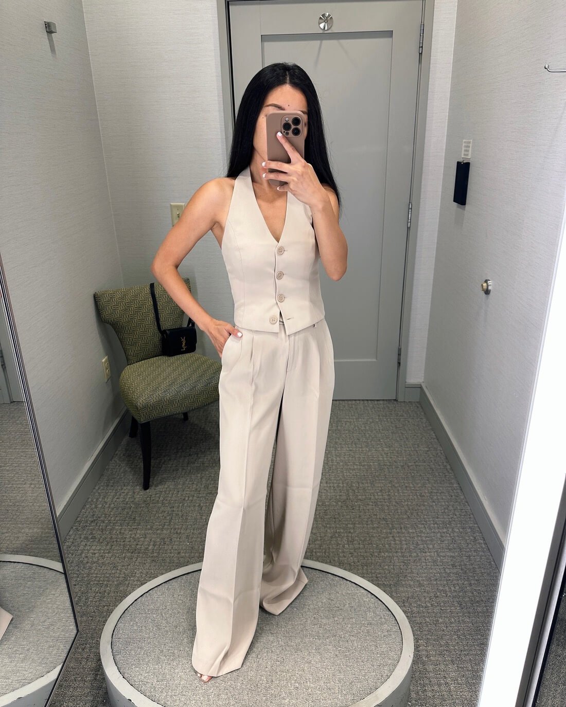 open edit vest and trouser pant set