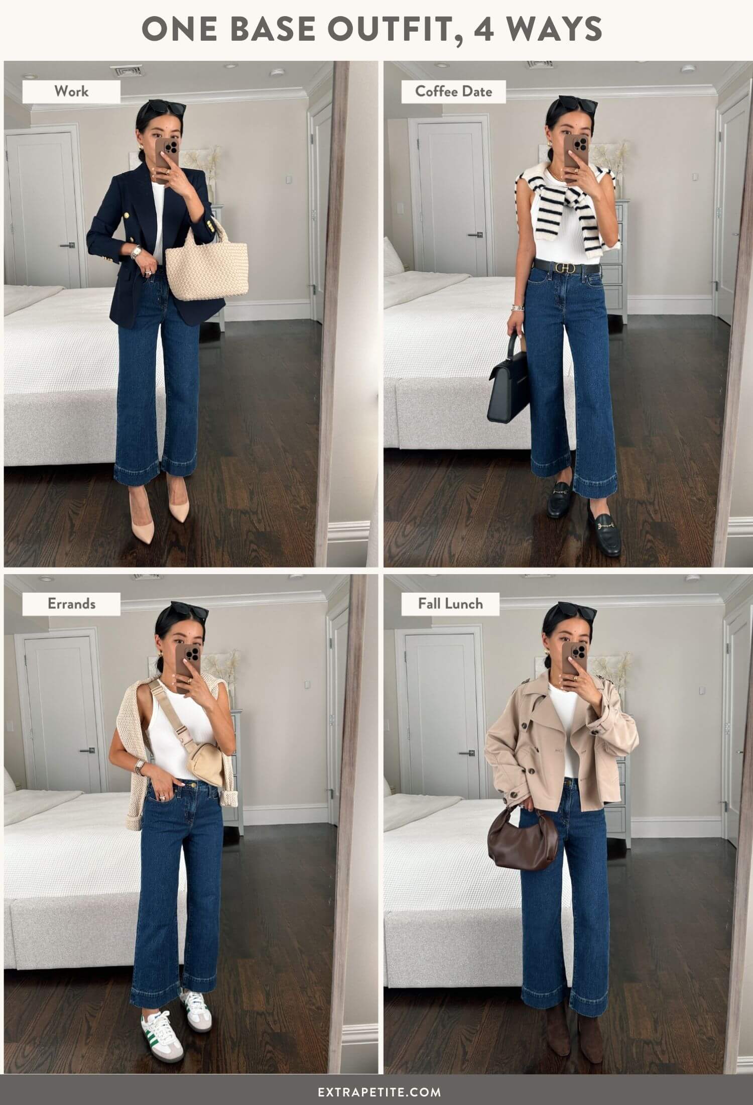 fall outfits with wide leg jeans 2023