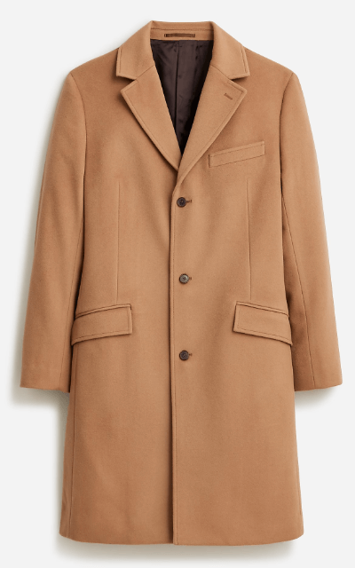 J.Crew wool coat for men holiday gift ideas for guys 2023