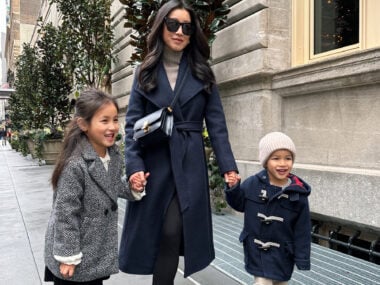 aritzia montage navy wool wrap coat petite style