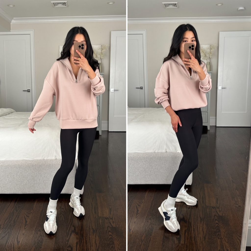 petite friendly varley quarter zip new balance sneakers