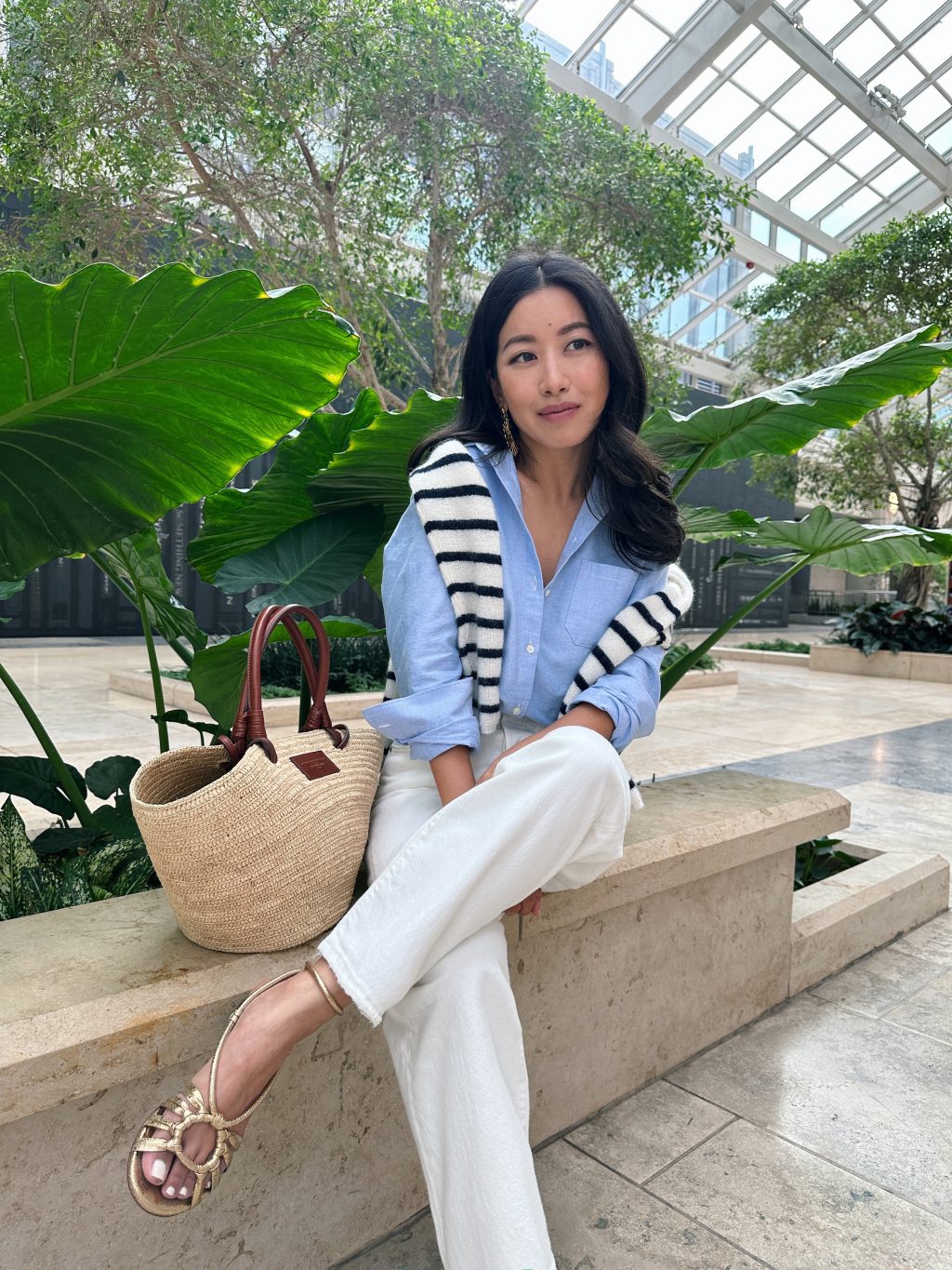 sezane tomboy shirt justine tote gloria sandals petite review