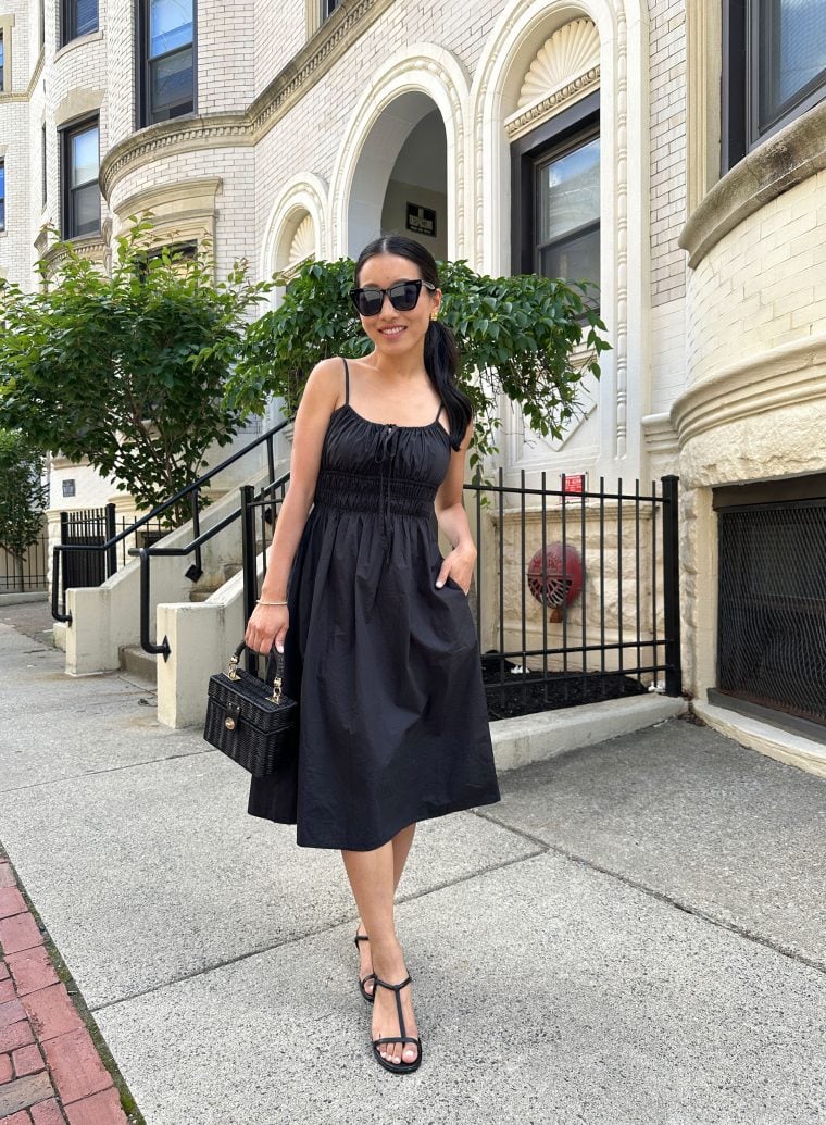 quince cotton summer dress aritzia martine dupe petite review