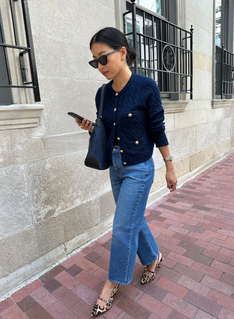 jcrew cashmere cable cardigan petite style