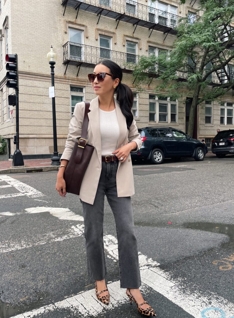 madewell 90's crop jeans fall 2024 petite outfit