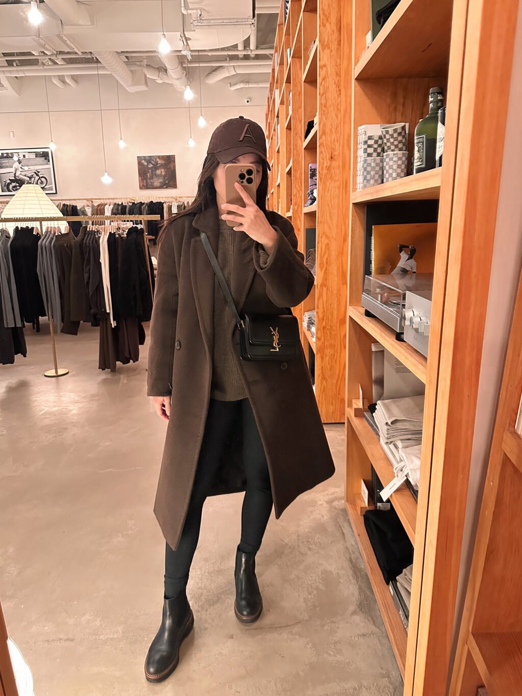 petite friendly winter outfit aritzia coat