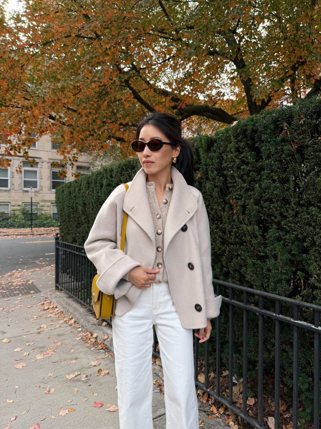 sezane mervin wool coat petite fall style